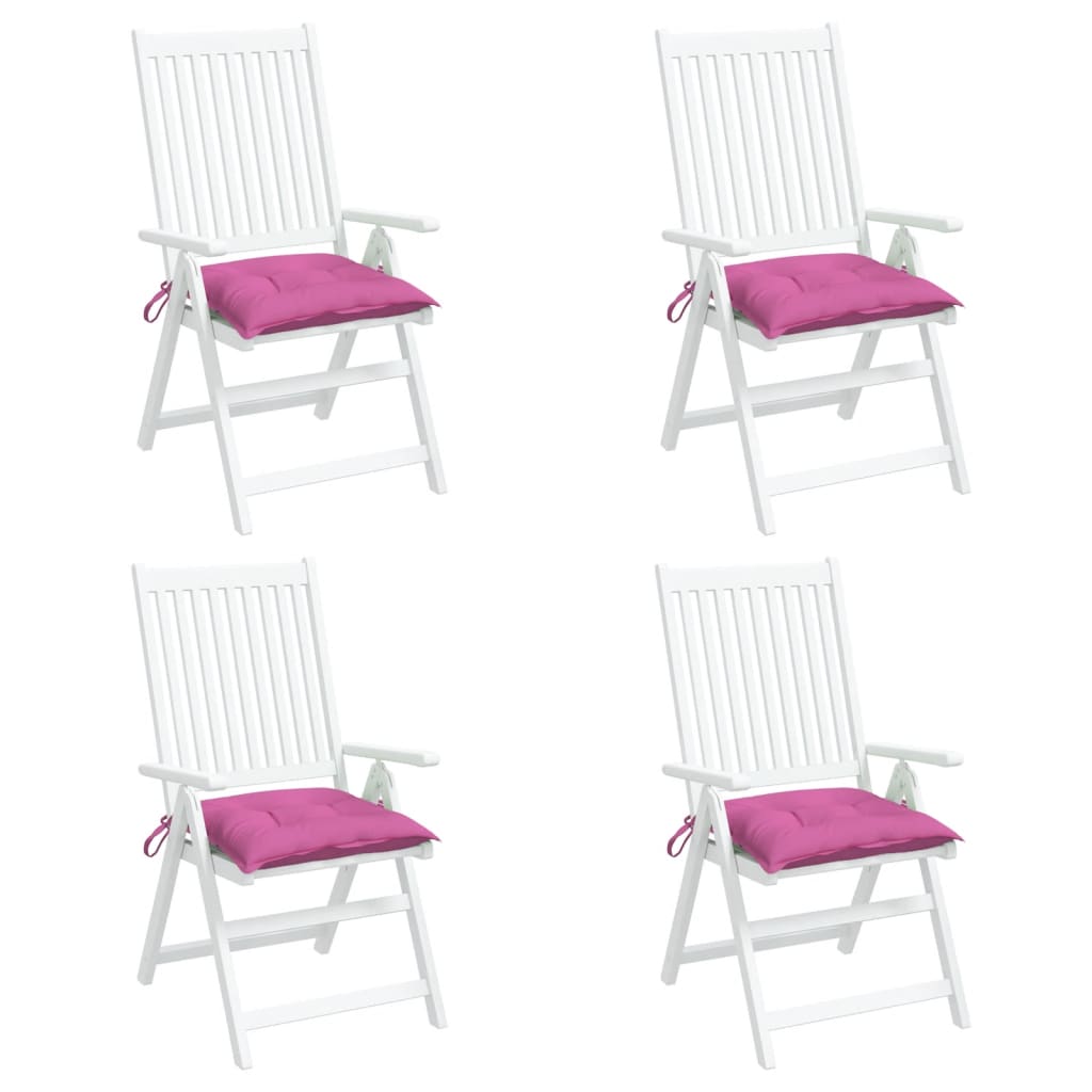 Coussins de chaise 4 pcs Tissu Oxford rose 50x50x7 cm