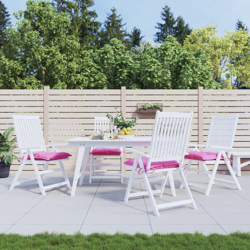 Coussins de chaise 4 pcs Tissu Oxford rose 50x50x7 cm