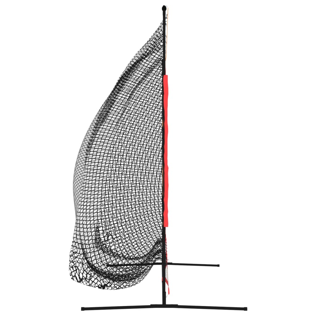 Baseball Net Portable Black and Red 215x107x216 cm Polyester