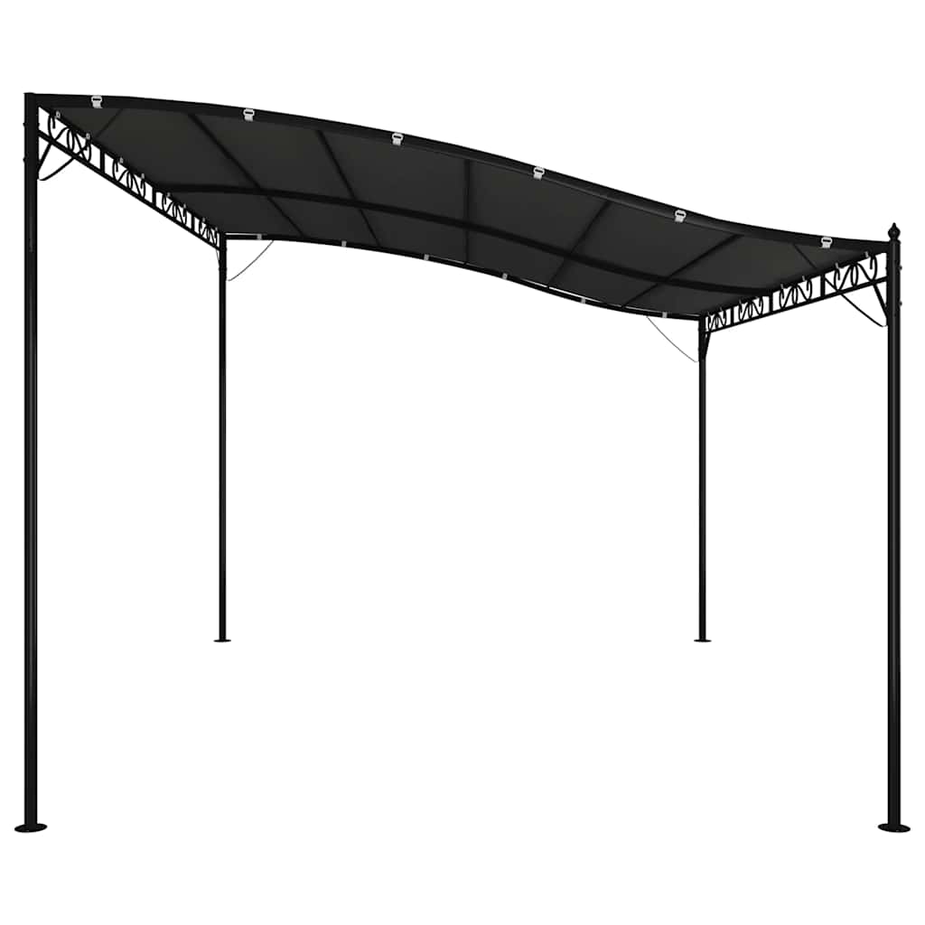 Store banne anthracite 4x3 m 180 g/m² tissu et acier