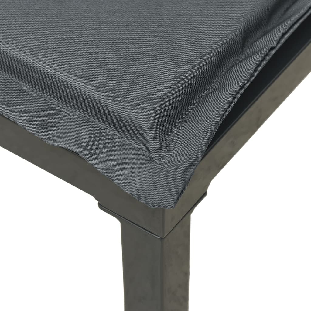 Garden chair with cushion black and gray poly rattan