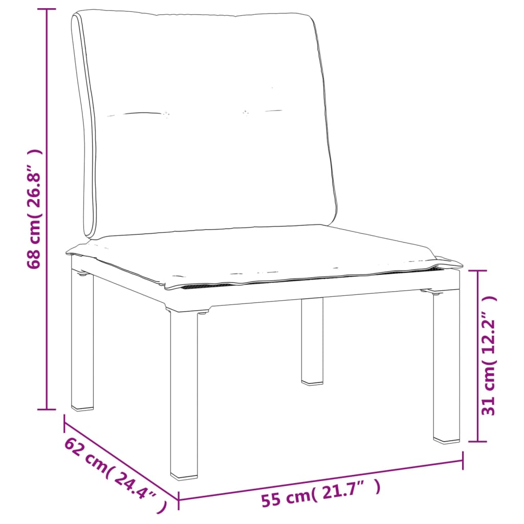 Garden chair with cushion black and gray poly rattan