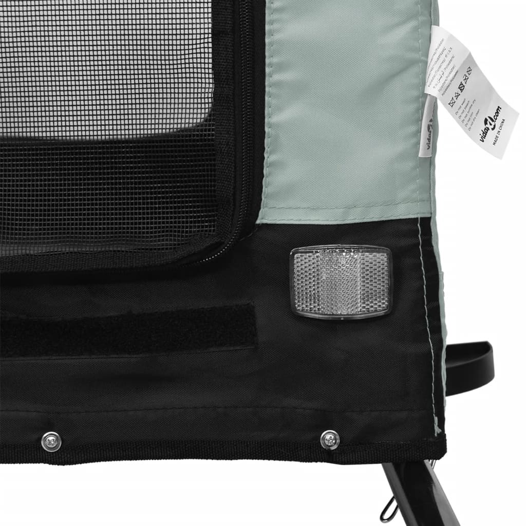 Bicycle trailer dogs gray and black Oxford fabric and iron
