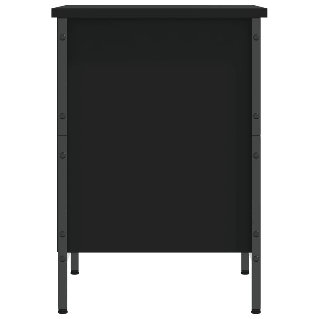 Étagère à chaussures noir 38x35x50 cm en bois
