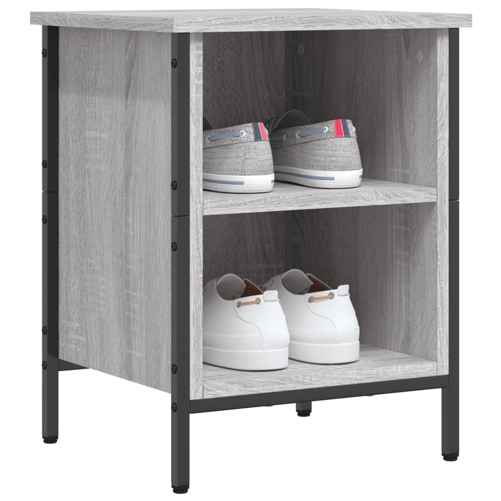 Étagère à chaussures gris Sonoma 38x35x50 cm en bois