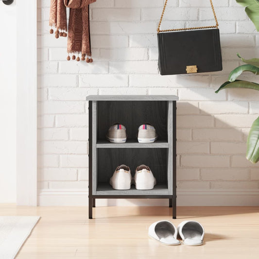 Shoe rack gray Sonoma 38x35x50 cm made of wood