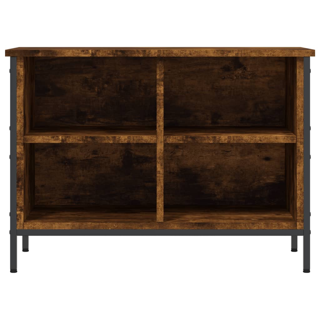 Étagère à chaussures chêne fumé 69x35x50 cm en bois