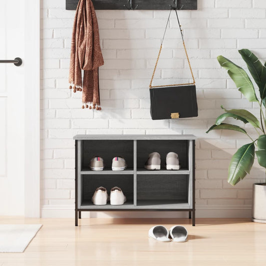 Shoe rack gray Sonoma 69x35x50 cm made of wood