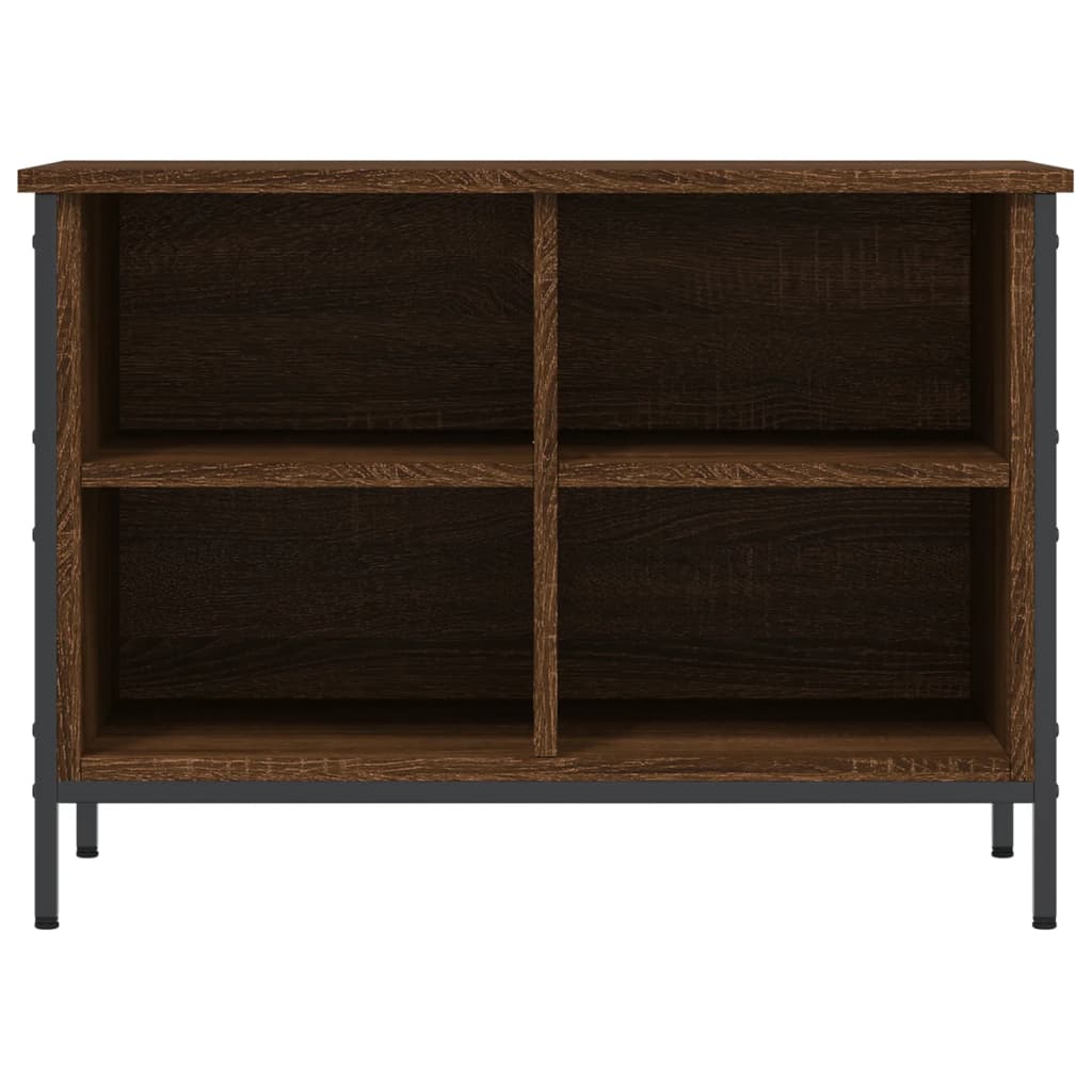 Étagère à chaussures aspect chêne marron 69x35x50 cm en bois