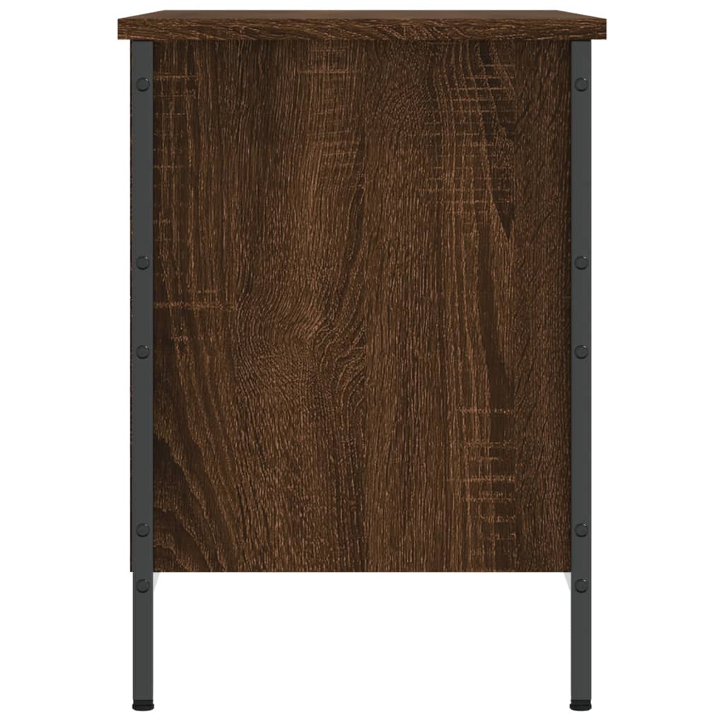 Étagère à chaussures aspect chêne marron 69x35x50 cm en bois