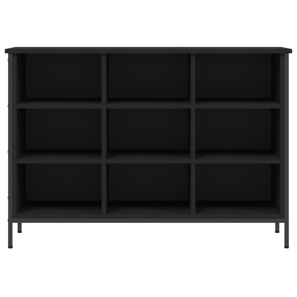 Shoe rack black 100x35x70 cm made of wood