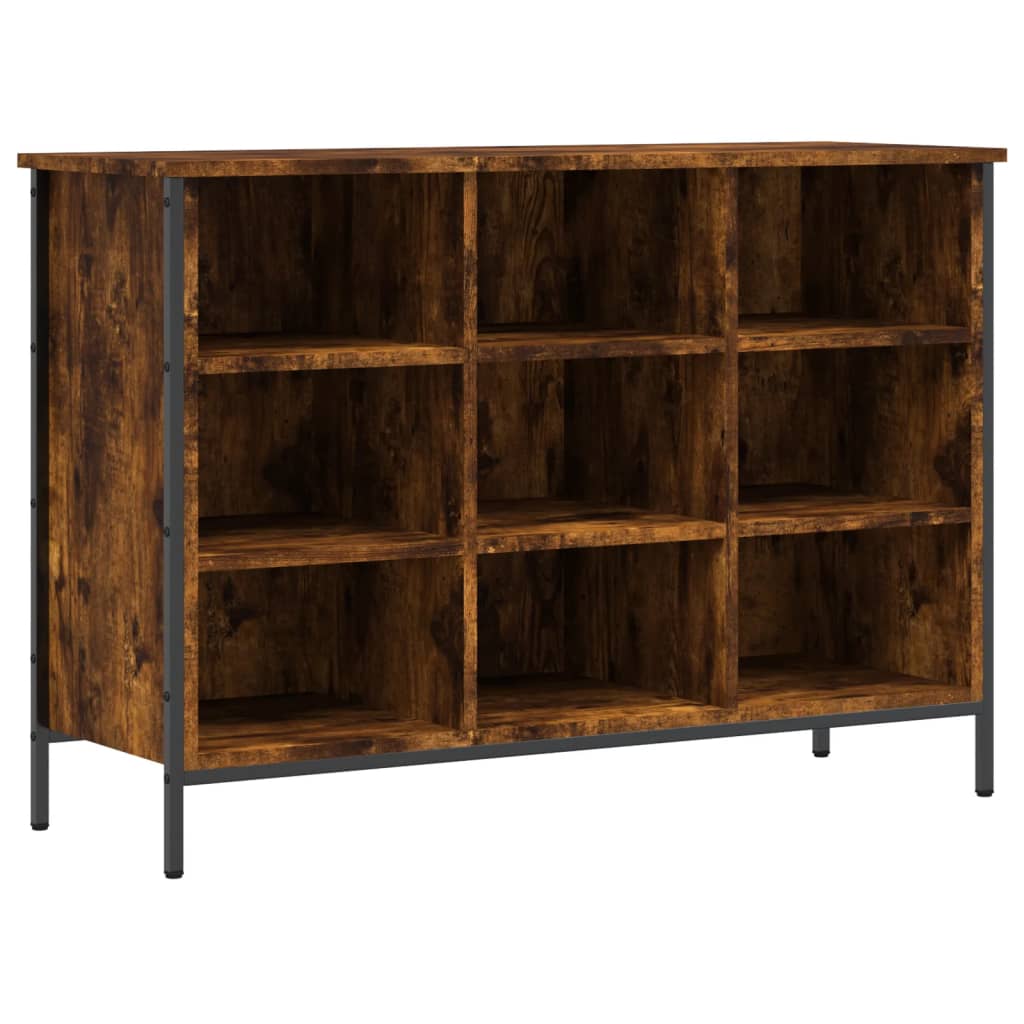 Shoe rack smoked oak 100x35x70 cm made of wood
