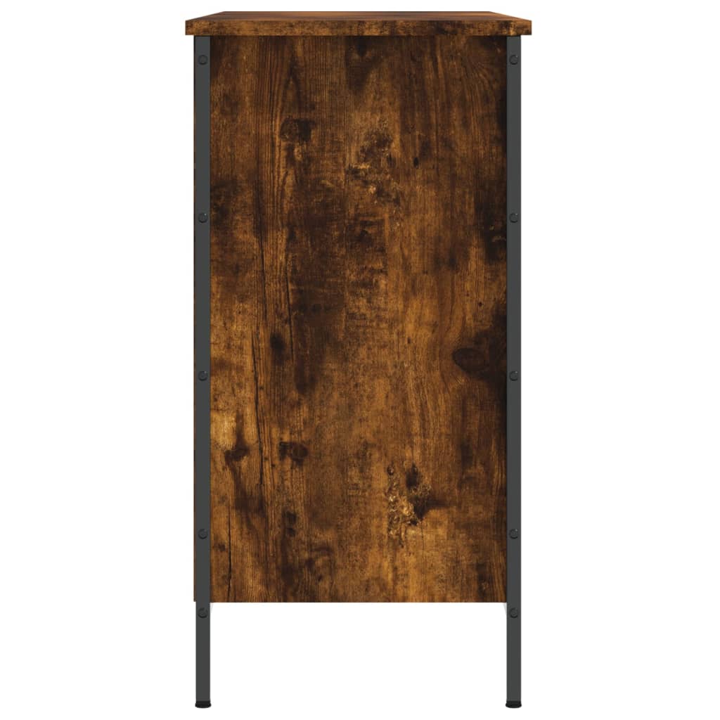 Shoe rack smoked oak 100x35x70 cm made of wood