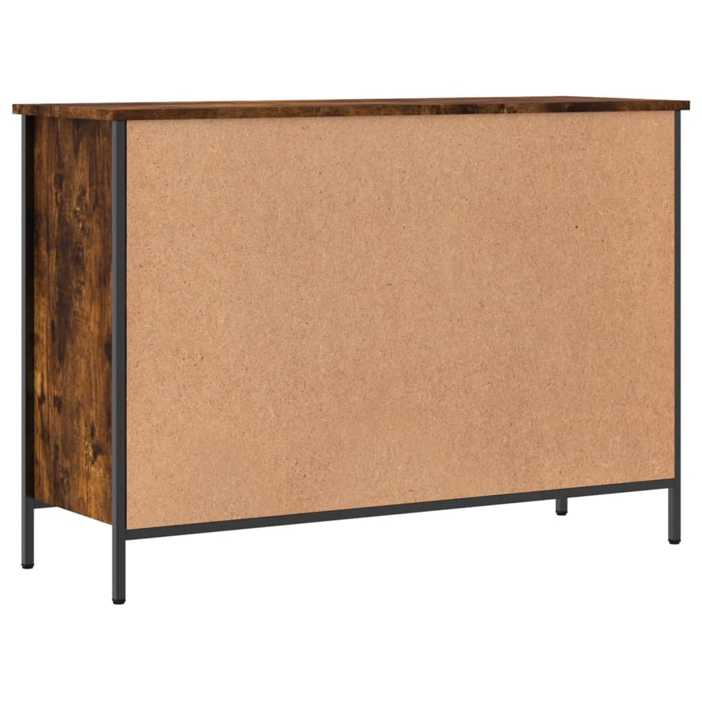 Shoe rack smoked oak 100x35x70 cm made of wood