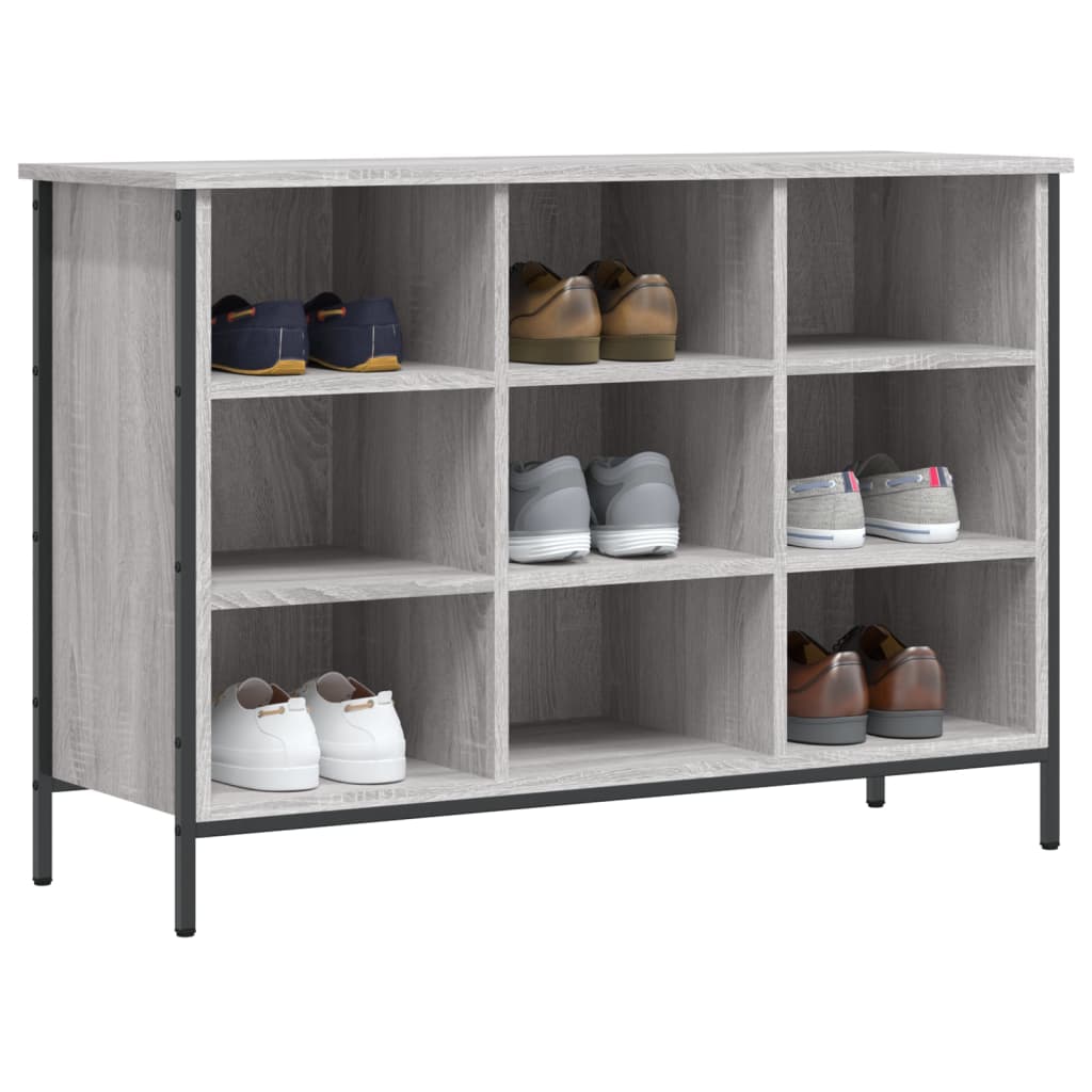 Étagère à chaussures gris Sonoma 100x35x70 cm en bois