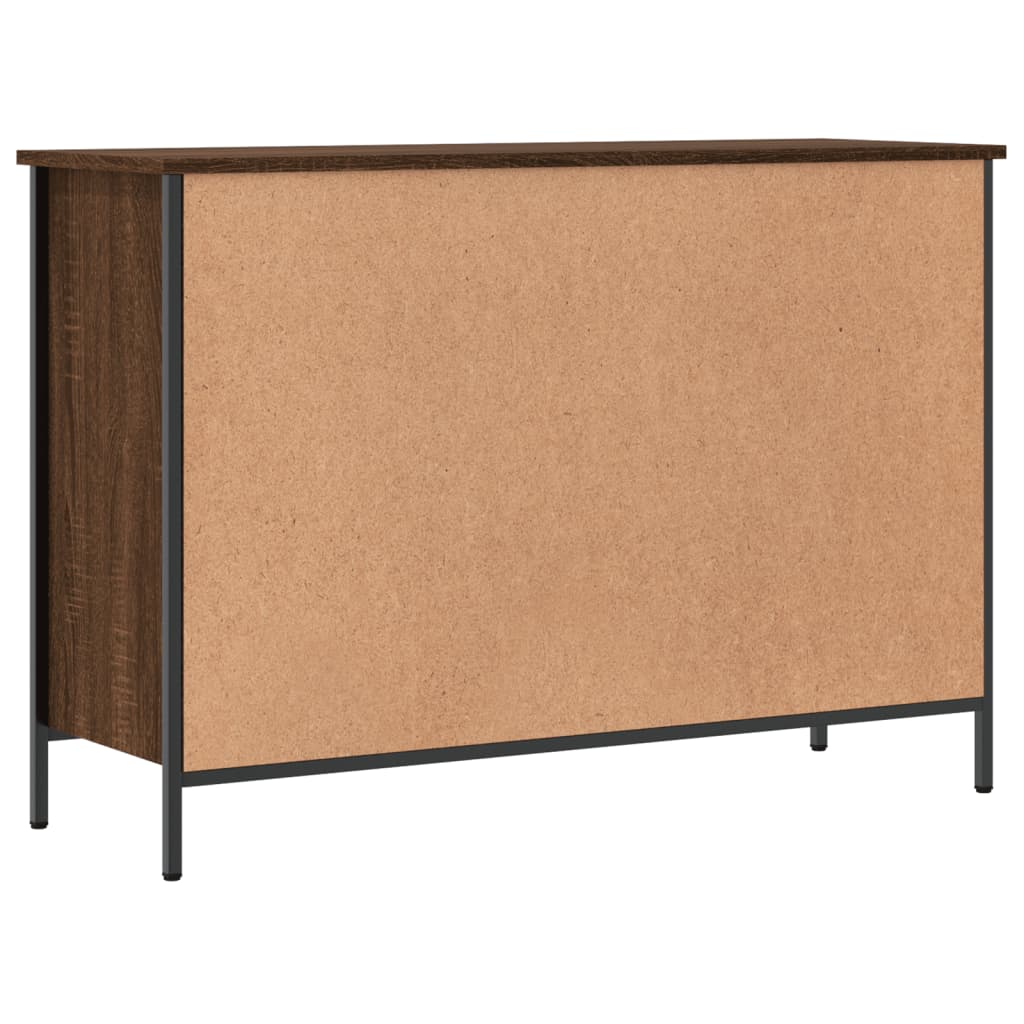 Shoe rack brown oak look 100x35x70 cm made of wood