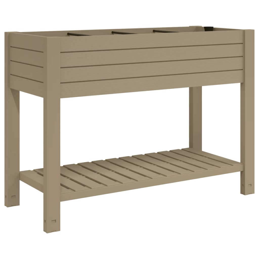 Raised bed light brown 110x45x79 cm polypropylene
