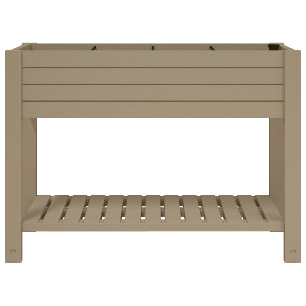 Raised bed light brown 110x45x79 cm polypropylene
