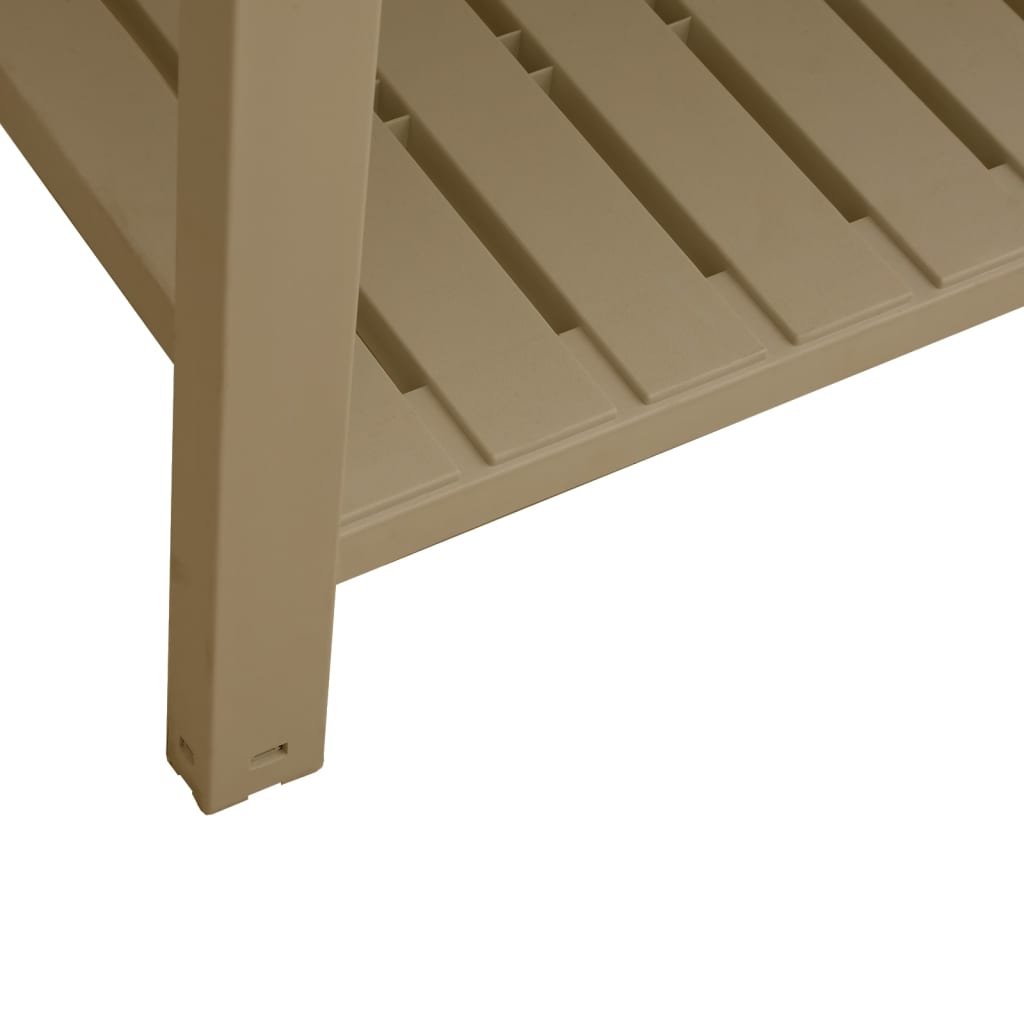 Raised bed light brown 110x45x79 cm polypropylene