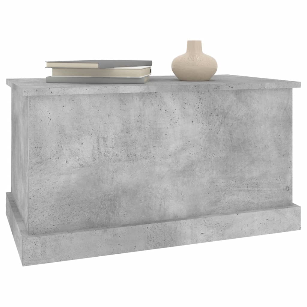 Chest concrete grey 70x40x38 cm wood material