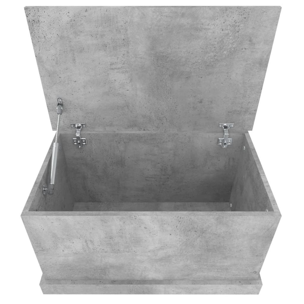 Chest concrete grey 70x40x38 cm wood material