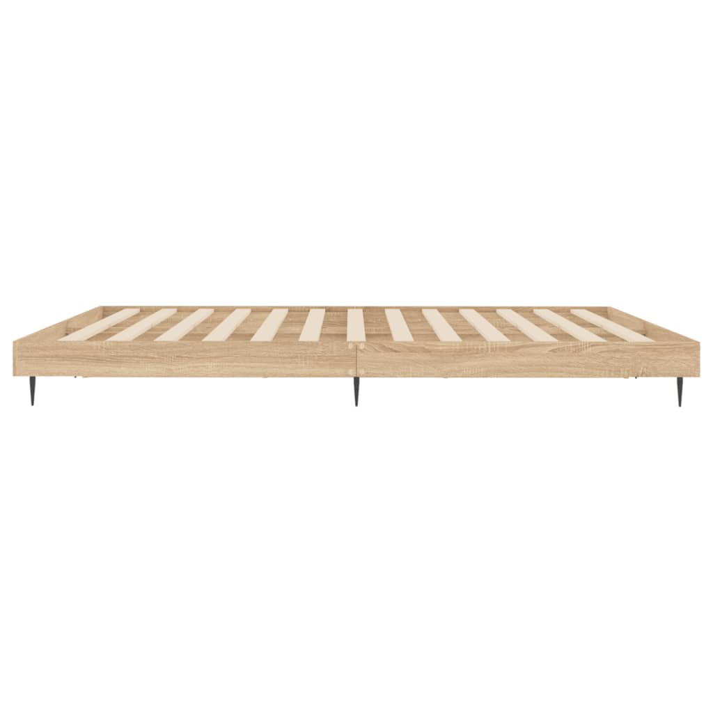 Bettgestell ohne Matratze Sonoma-Eiche 200x200 cm Holzwerkstoff