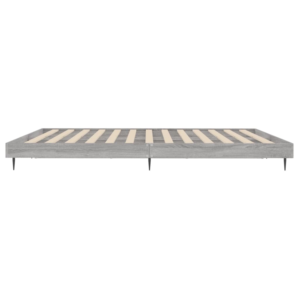 Bettgestell ohne Matratze Grau Sonoma 180x200 cm Holzwerkstoff