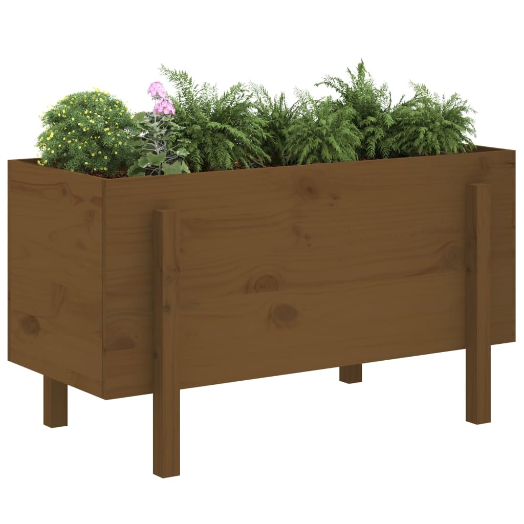 Raised bed honey brown 101x50x57 cm solid pine wood