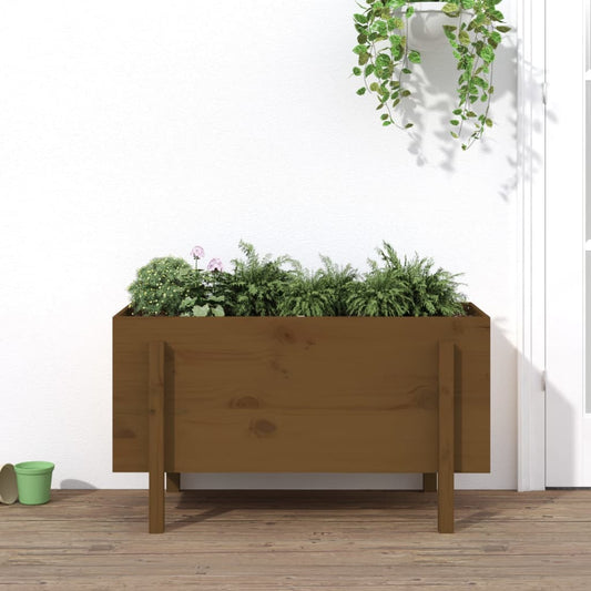 Raised bed honey brown 101x50x57 cm solid pine wood