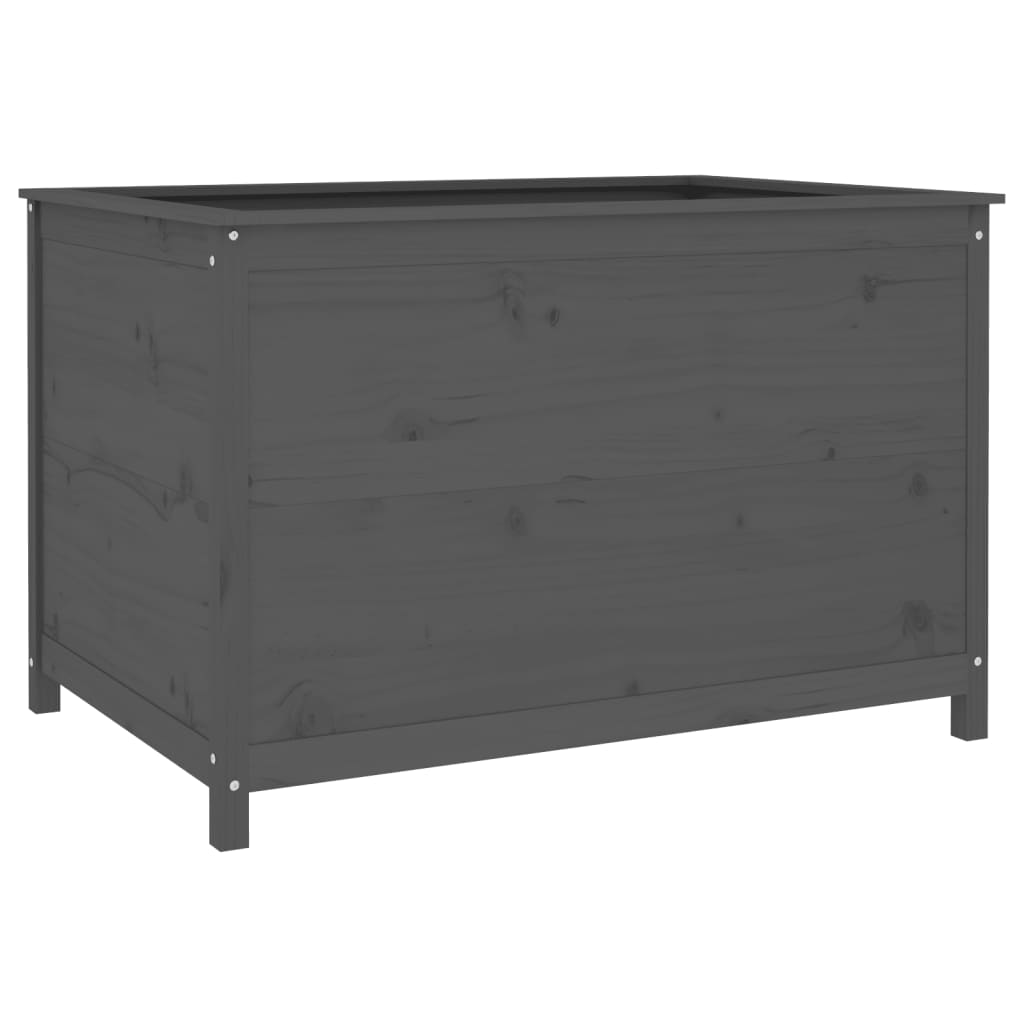Raised bed gray 119.5x82.5x78 cm solid pine wood