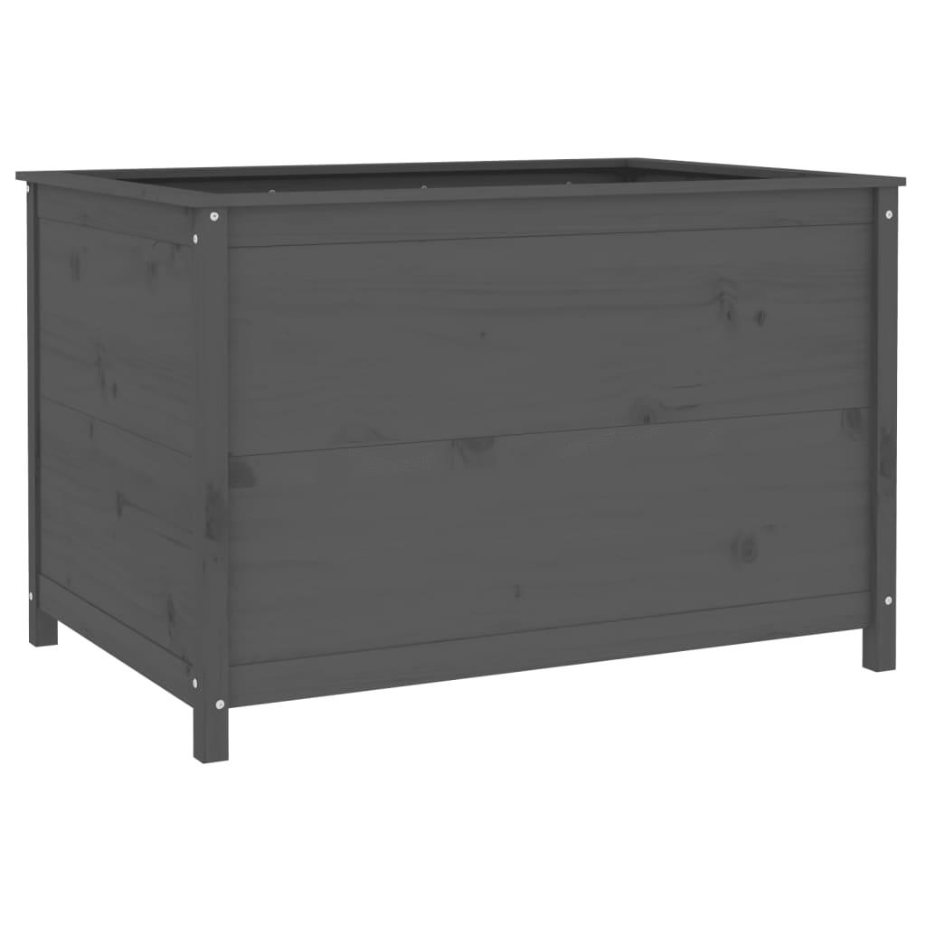 Raised bed gray 119.5x82.5x78 cm solid pine wood