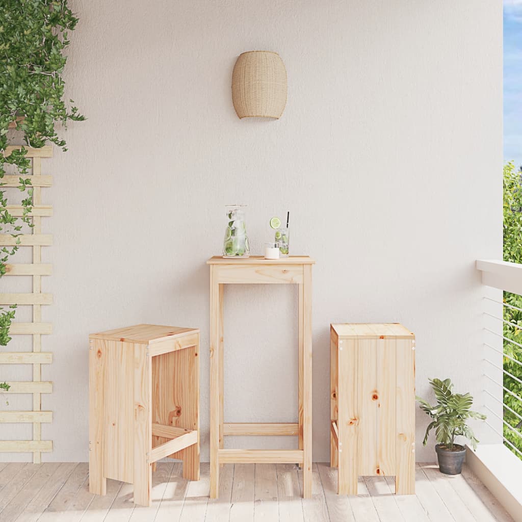 Bar stools 2 pcs. 40x36x75 cm solid pine wood