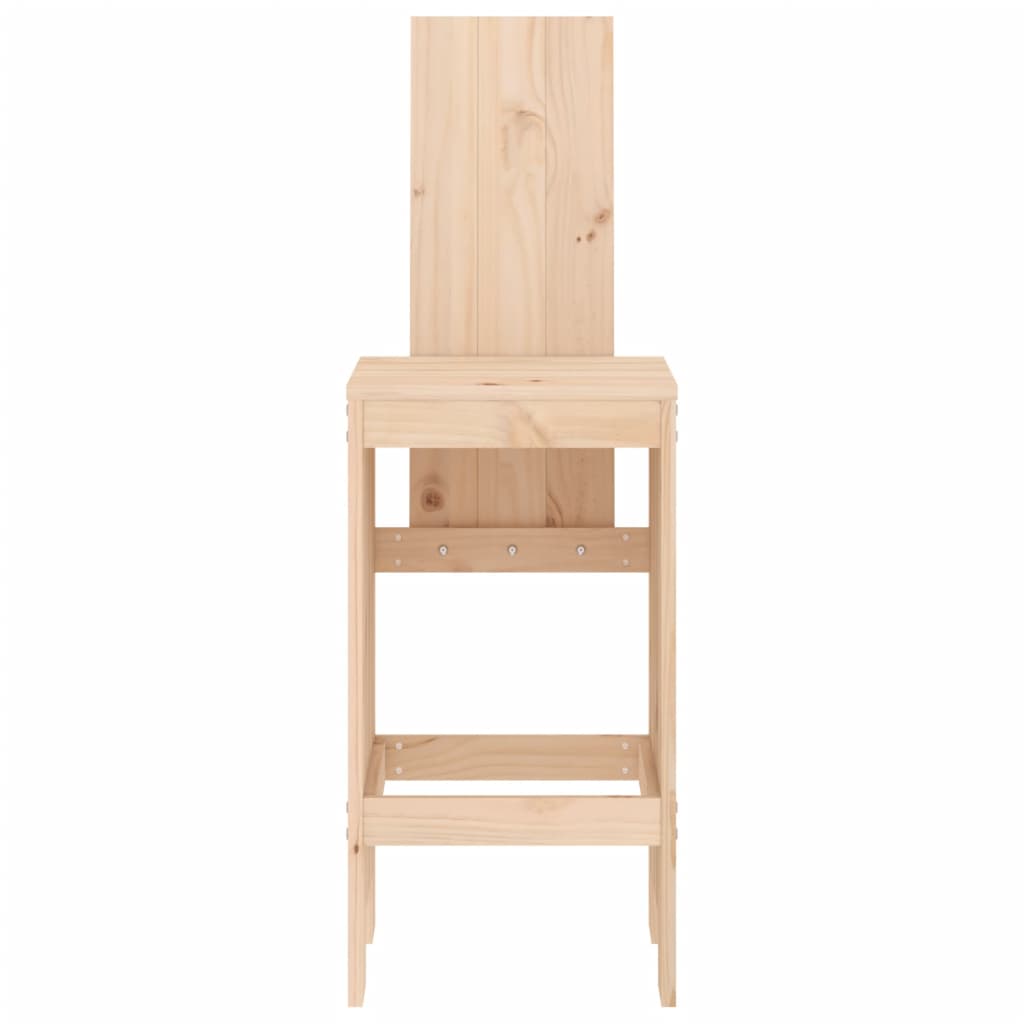 Tabourets de bar 2 pièces 40x42x120 cm bois de pin massif