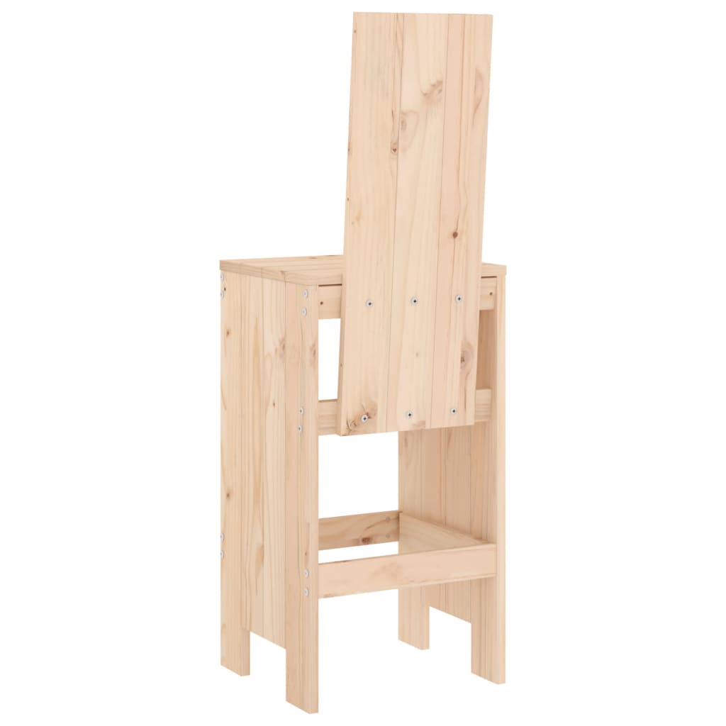 Tabourets de bar 2 pièces 40x42x120 cm bois de pin massif