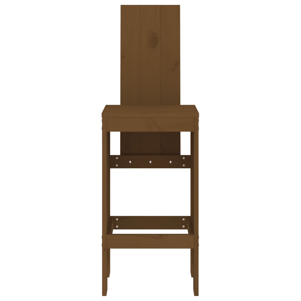 Bar stools 2 pcs. honey brown 40x42x120 cm solid pine wood