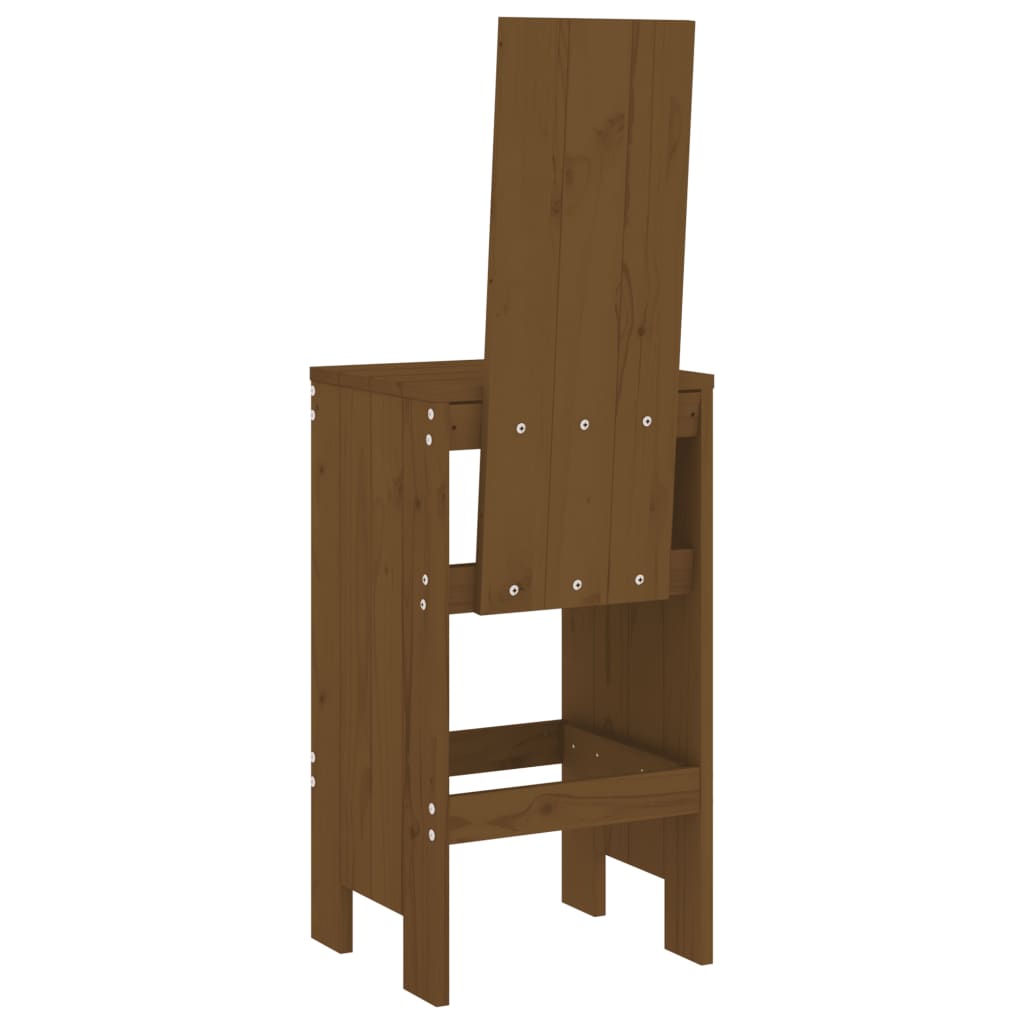 Bar stools 2 pcs. honey brown 40x42x120 cm solid pine wood