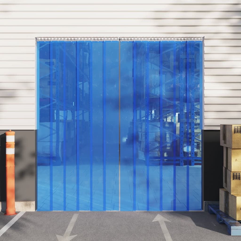 Door curtain blue 300x2.6 mm 10 m PVC