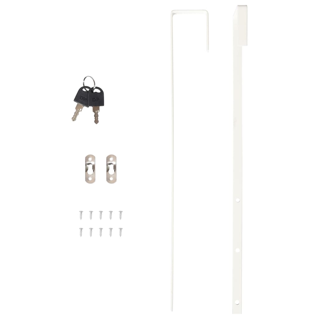 Armoire à bijoux avec miroir mural blanc 37,5x10x67 cm