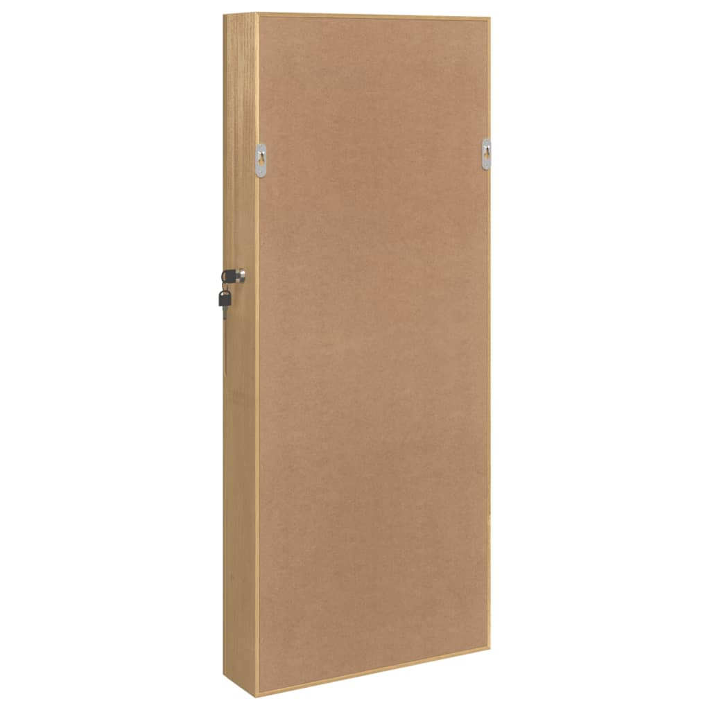 Armoire à bijoux miroir avec éclairage LED, fixation murale