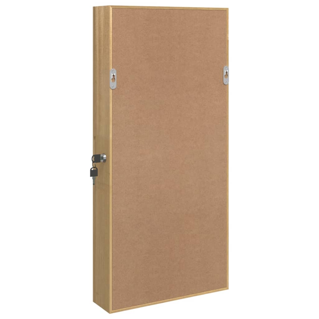 Armoire à bijoux miroir avec éclairage LED, fixation murale