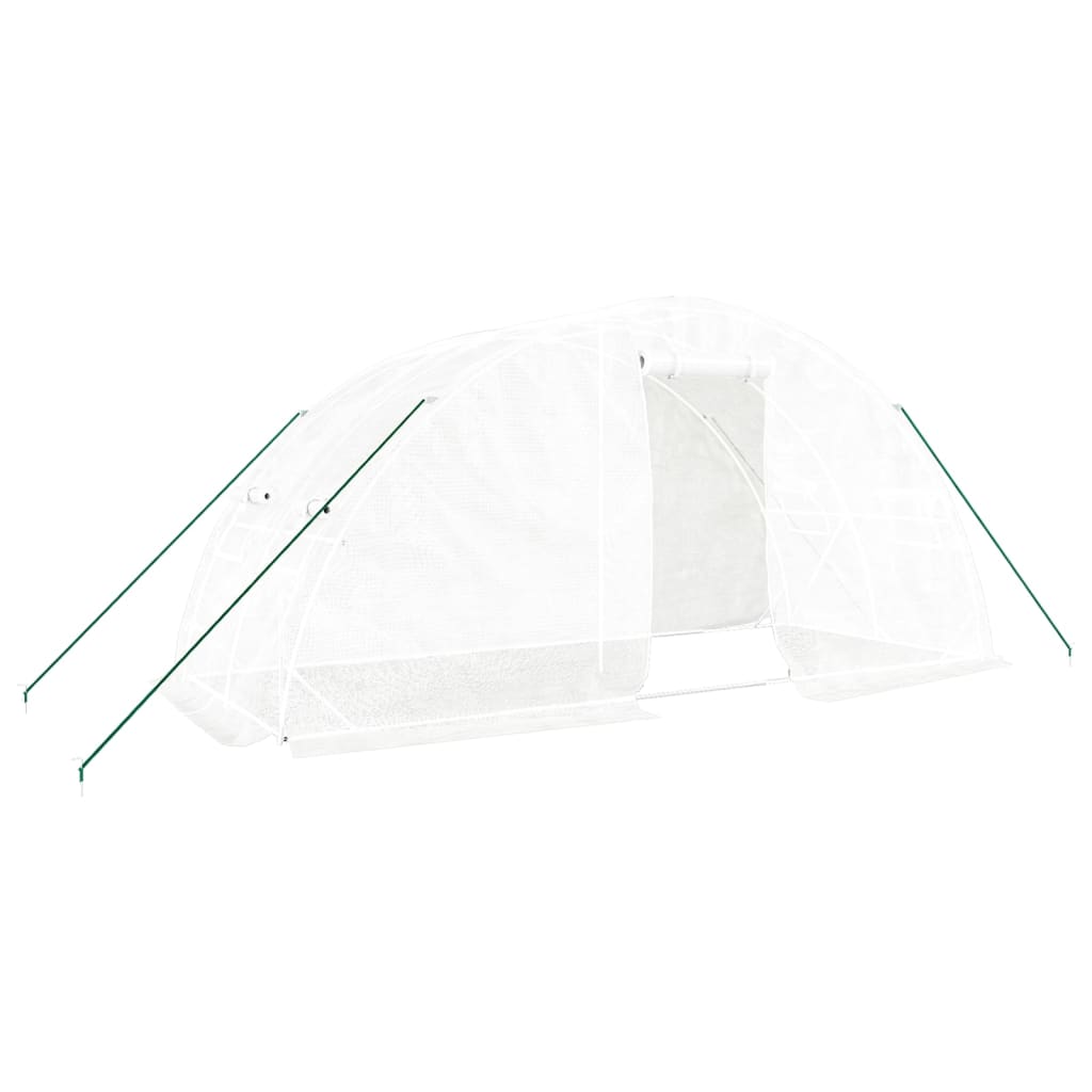 Greenhouse with steel frame white 10 m² 5x2x2.3 m