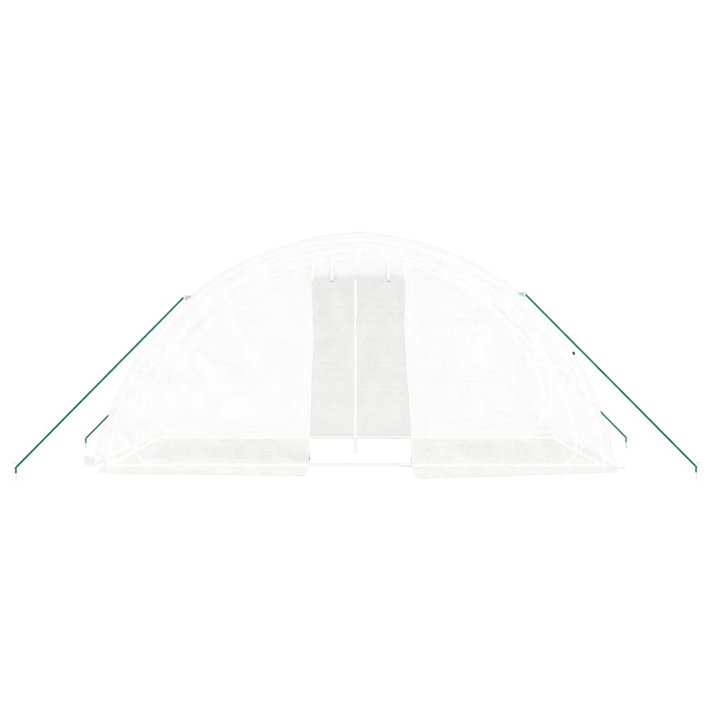 Greenhouse with steel frame white 10 m² 5x2x2.3 m