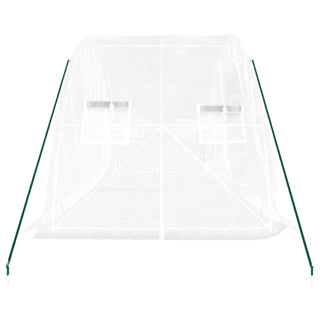 Greenhouse with steel frame white 10 m² 5x2x2.3 m