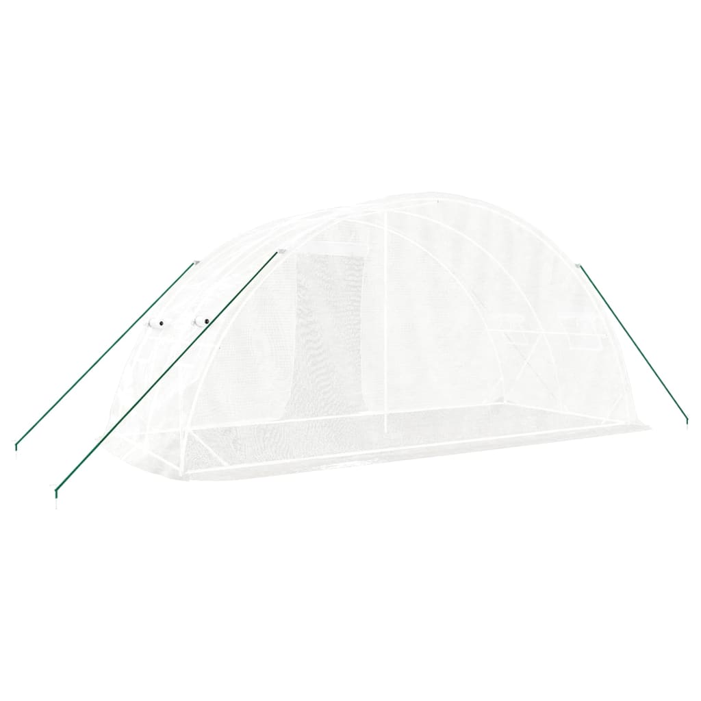 Greenhouse with steel frame white 10 m² 5x2x2.3 m
