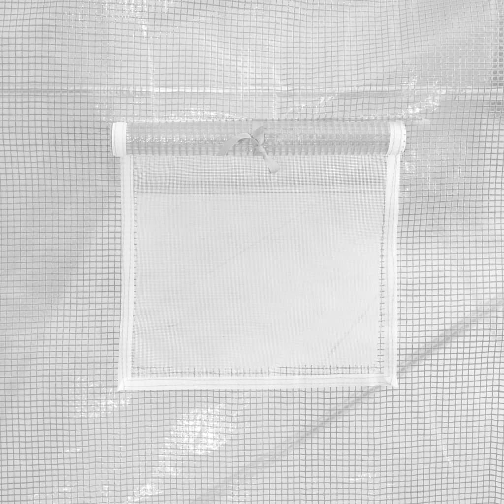 Greenhouse with steel frame white 10 m² 5x2x2.3 m