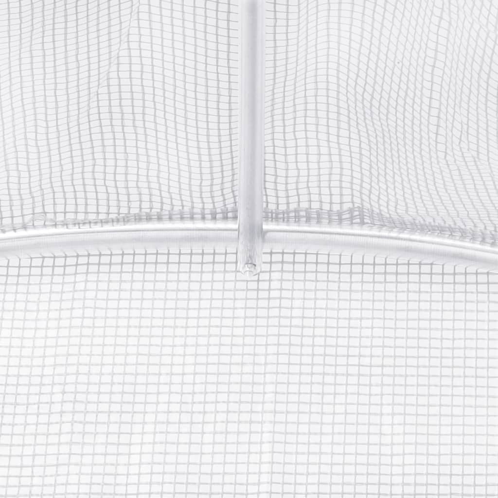 Greenhouse with steel frame white 10 m² 5x2x2.3 m