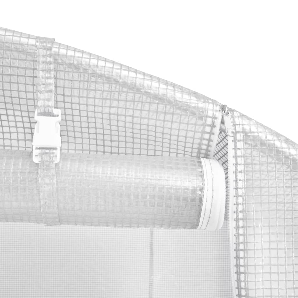 Greenhouse with steel frame white 10 m² 5x2x2.3 m