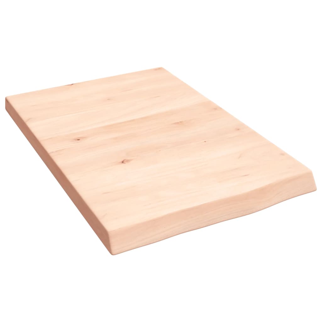 Wall shelf 40x60x(2-4) cm solid oak wood untreated