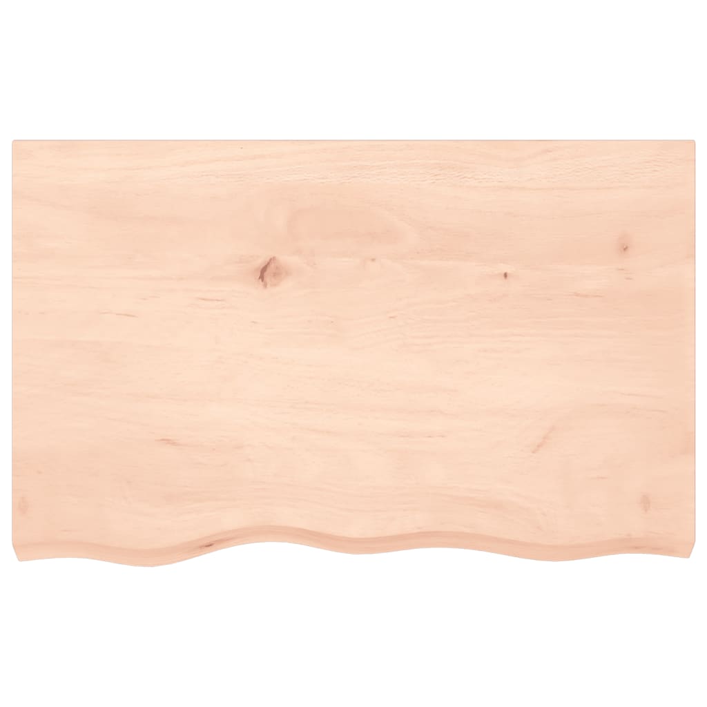 Wall shelf 80x50x2 cm solid oak wood untreated