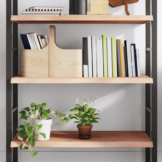 Wall shelf 80x50x(2-4) cm solid oak wood untreated